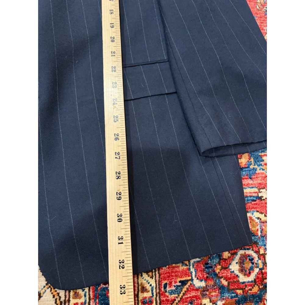 Gieves & Hawkes Savile Row London Wool Pinstripe Blazer Men’s Classic Tailored